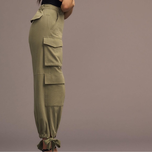 ANTHROPOLOGIE If By The Sea Olive Green Cargo Pants Size Medium. New with Tags - Picture 3 of 16